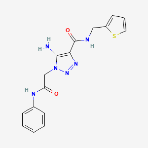 5-amino-1-[2-oxo-2-(phenylamino)ethyl]-N-(thiophen-2-ylmethyl)-1H-1,2,3-triazole-4-carboxamide