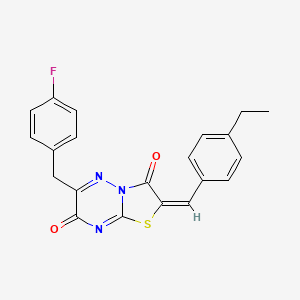 (2E)-2-(4-ethylbenzylidene)-6-(4-fluorobenzyl)-7H-[1,3]thiazolo[3,2-b][1,2,4]triazine-3,7(2H)-dione