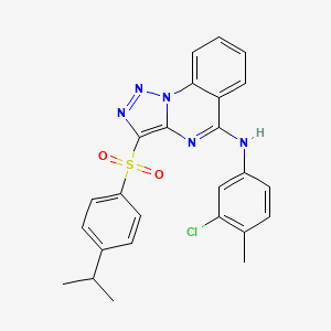 N-(3-chloro-4-methylphenyl)-3-{[4-(propan-2-yl)phenyl]sulfonyl}[1,2,3]triazolo[1,5-a]quinazolin-5-amine