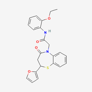 N-(2-ethoxyphenyl)-2-(2-(furan-2-yl)-4-oxo-3,4-dihydrobenzo[b][1,4]thiazepin-5(2H)-yl)acetamide