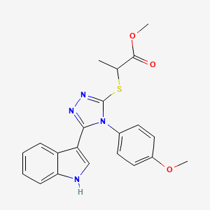 methyl 2-{[5-(1H-indol-3-yl)-4-(4-methoxyphenyl)-4H-1,2,4-triazol-3-yl]sulfanyl}propanoate