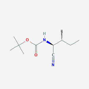 molecular formula C11H20N2O2 B1142580 Tert-butyl N-[(1S,2R)-1-cyano-2-methylbutyl]carbamate CAS No. 115654-61-0