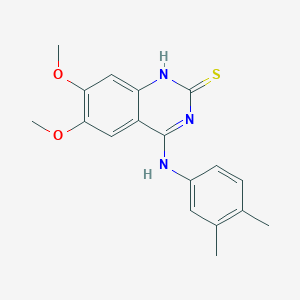 4-[(3,4-Dimethylphenyl)amino]-6,7-dimethoxy-1,2-dihydroquinazoline-2-thione