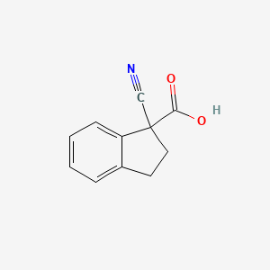 molecular formula C₁₁H₉NO₂ B1142581 1-cyano-2,3-dihydro-1H-indene-1-carboxylic acid CAS No. 1520383-81-6
