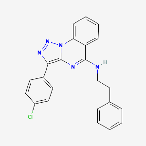 3-(4-Chlorophenyl)-N-(2-phenylethyl)-[1,2,3]triazolo[1,5-A]quinazolin-5-amine