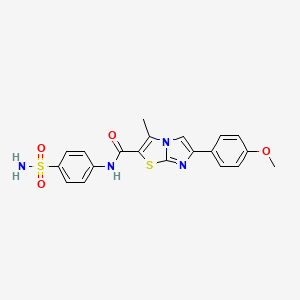 molecular formula C20H18N4O4S2 B11425837 6-(4-methoxyphenyl)-3-methyl-N-(4-sulfamoylphenyl)imidazo[2,1-b]thiazole-2-carboxamide 