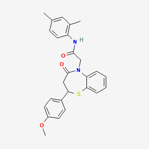 N-(2,4-dimethylphenyl)-2-(2-(4-methoxyphenyl)-4-oxo-3,4-dihydrobenzo[b][1,4]thiazepin-5(2H)-yl)acetamide