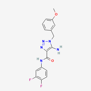 molecular formula C17H15F2N5O2 B11425882 5-amino-N-(3,4-difluorophenyl)-1-(3-methoxybenzyl)-1H-1,2,3-triazole-4-carboxamide 