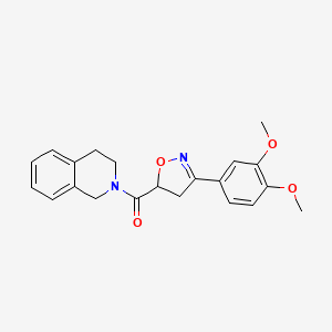 3,4-dihydroisoquinolin-2(1H)-yl[3-(3,4-dimethoxyphenyl)-4,5-dihydro-1,2-oxazol-5-yl]methanone