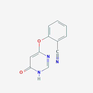 molecular formula C₁₁H₇N₃O₂ B1142595 2-[(6-oxo-1H-pyrimidin-4-yl)oxy]benzonitrile CAS No. 240802-59-9