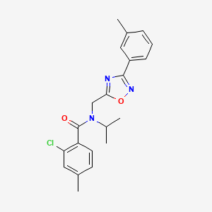 2-chloro-4-methyl-N-{[3-(3-methylphenyl)-1,2,4-oxadiazol-5-yl]methyl}-N-(propan-2-yl)benzamide