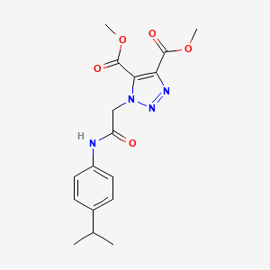 dimethyl 1-(2-oxo-2-{[4-(propan-2-yl)phenyl]amino}ethyl)-1H-1,2,3-triazole-4,5-dicarboxylate