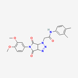 2-[5-(3,4-dimethoxyphenyl)-4,6-dioxo-4,5,6,6a-tetrahydropyrrolo[3,4-d][1,2,3]triazol-1(3aH)-yl]-N-(3,4-dimethylphenyl)acetamide