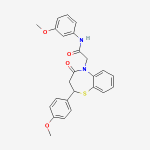 N-(3-methoxyphenyl)-2-(2-(4-methoxyphenyl)-4-oxo-3,4-dihydrobenzo[b][1,4]thiazepin-5(2H)-yl)acetamide