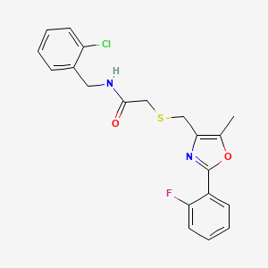 N-[(2-Chlorophenyl)methyl]-2-({[2-(2-fluorophenyl)-5-methyl-1,3-oxazol-4-YL]methyl}sulfanyl)acetamide