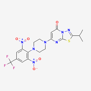 7-{4-[2,6-dinitro-4-(trifluoromethyl)phenyl]piperazin-1-yl}-2-(propan-2-yl)-5H-[1,3,4]thiadiazolo[3,2-a]pyrimidin-5-one