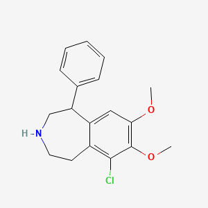 molecular formula C₁₈H₂₀ClNO₂ B1142603 6-氯-7,8-二甲氧基-1-苯基-2,3,4,5-四氢-1H-3-苯并氮杂卓 CAS No. 67287-38-1