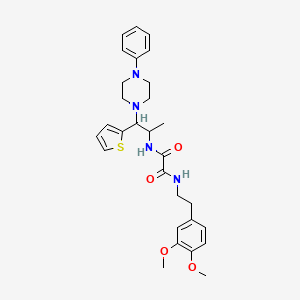 N1-(3,4-dimethoxyphenethyl)-N2-(1-(4-phenylpiperazin-1-yl)-1-(thiophen-2-yl)propan-2-yl)oxalamide