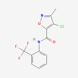 4-chloro-3-methyl-N-[2-(trifluoromethyl)phenyl]-1,2-oxazole-5-carboxamide