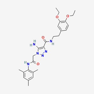 5-amino-N-(3,4-diethoxyphenethyl)-1-(2-(mesitylamino)-2-oxoethyl)-1H-1,2,3-triazole-4-carboxamide