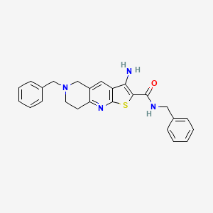 3-amino-N,6-dibenzyl-5,6,7,8-tetrahydrothieno[2,3-b][1,6]naphthyridine-2-carboxamide