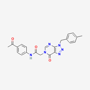 N-(4-acetylphenyl)-2-[3-(4-methylbenzyl)-7-oxo-3,7-dihydro-6H-[1,2,3]triazolo[4,5-d]pyrimidin-6-yl]acetamide