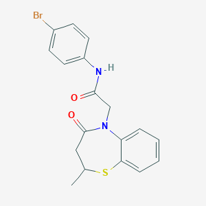 N-(4-bromophenyl)-2-(2-methyl-4-oxo-3,4-dihydrobenzo[b][1,4]thiazepin-5(2H)-yl)acetamide