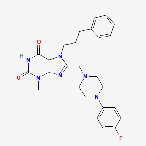 8-{[4-(4-fluorophenyl)piperazin-1-yl]methyl}-3-methyl-7-(3-phenylpropyl)-3,7-dihydro-1H-purine-2,6-dione