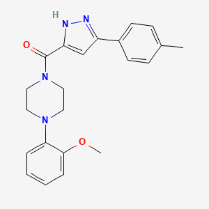 (4-(2-methoxyphenyl)piperazin-1-yl)(3-p-tolyl-1H-pyrazol-5-yl)methanone