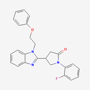 1-(2-fluorophenyl)-4-[1-(2-phenoxyethyl)-1H-benzimidazol-2-yl]pyrrolidin-2-one