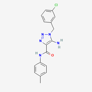 molecular formula C17H16ClN5O B11426194 5-amino-1-(3-chlorobenzyl)-N-(4-methylphenyl)-1H-1,2,3-triazole-4-carboxamide 