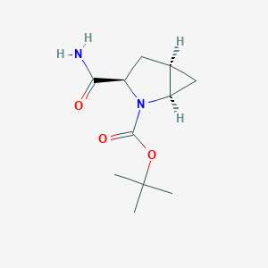molecular formula C₁₁H₁₈N₂O₃ B1142623 tert-Butyl (1R,3R,5R)-3-carbamoyl-2-azabicyclo[3.1.0]hexane-2-carboxylate CAS No. 1564266-54-1