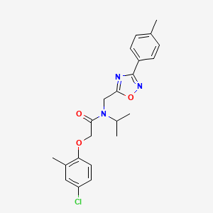 2-(4-chloro-2-methylphenoxy)-N-{[3-(4-methylphenyl)-1,2,4-oxadiazol-5-yl]methyl}-N-(propan-2-yl)acetamide