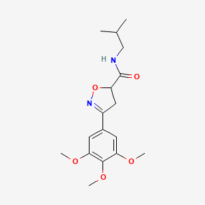 N-(2-methylpropyl)-3-(3,4,5-trimethoxyphenyl)-4,5-dihydro-1,2-oxazole-5-carboxamide