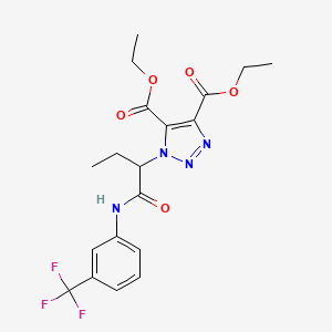 diethyl 1-(1-oxo-1-{[3-(trifluoromethyl)phenyl]amino}butan-2-yl)-1H-1,2,3-triazole-4,5-dicarboxylate