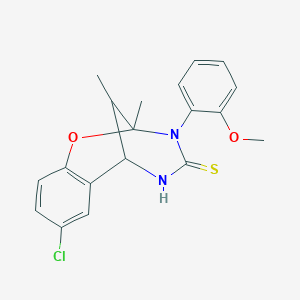 8-chloro-3-(2-methoxyphenyl)-2,11-dimethyl-2,3,5,6-tetrahydro-4H-2,6-methano-1,3,5-benzoxadiazocine-4-thione