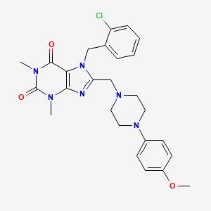 7-[(2-Chlorophenyl)methyl]-8-[[4-(4-methoxyphenyl)piperazin-1-yl]methyl]-1,3-dimethylpurine-2,6-dione