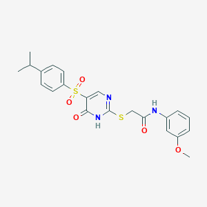 2-((5-((4-isopropylphenyl)sulfonyl)-6-oxo-1,6-dihydropyrimidin-2-yl)thio)-N-(3-methoxyphenyl)acetamide