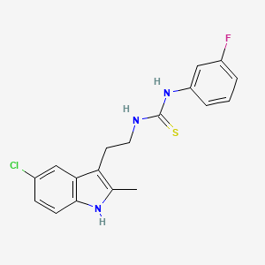 1-(2-(5-chloro-2-methyl-1H-indol-3-yl)ethyl)-3-(3-fluorophenyl)thiourea