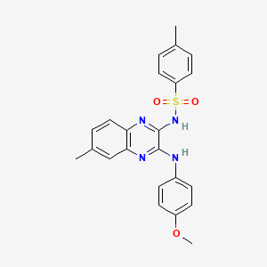 N-{3-[(4-methoxyphenyl)amino]-6-methylquinoxalin-2-yl}-4-methylbenzenesulfonamide