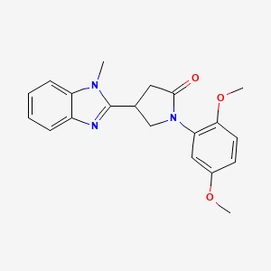 1-(2,5-dimethoxyphenyl)-4-(1-methyl-1H-benzo[d]imidazol-2-yl)pyrrolidin-2-one