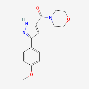 molecular formula C15H17N3O3 B11426357 4-[3-(4-Methoxyphenyl)-1H-pyrazole-5-carbonyl]morpholine 