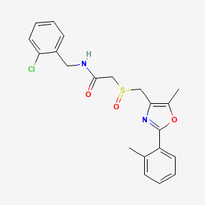 N-(2-chlorobenzyl)-2-({[5-methyl-2-(2-methylphenyl)-1,3-oxazol-4-yl]methyl}sulfinyl)acetamide