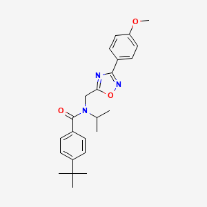 molecular formula C24H29N3O3 B11426381 4-tert-butyl-N-{[3-(4-methoxyphenyl)-1,2,4-oxadiazol-5-yl]methyl}-N-(propan-2-yl)benzamide 