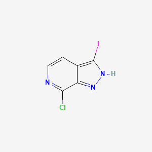 molecular formula C6H3ClIN3 B1142639 7-Chloro-3-iodo-1H-pyrazolo[3,4-c]pyridine CAS No. 1268521-18-1