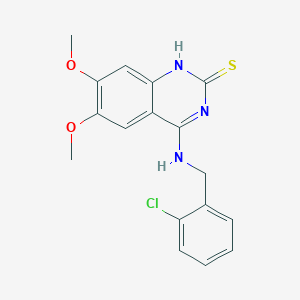 4-{[(2-Chlorophenyl)methyl]amino}-6,7-dimethoxy-1,2-dihydroquinazoline-2-thione