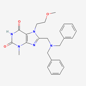 8-[(dibenzylamino)methyl]-6-hydroxy-7-(2-methoxyethyl)-3-methyl-3,7-dihydro-2H-purin-2-one