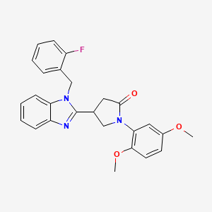 1-(2,5-dimethoxyphenyl)-4-(1-(2-fluorobenzyl)-1H-benzo[d]imidazol-2-yl)pyrrolidin-2-one