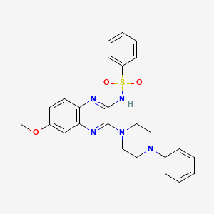 N-[6-methoxy-3-(4-phenylpiperazin-1-yl)quinoxalin-2-yl]benzenesulfonamide