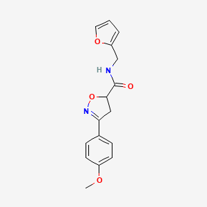 N-(furan-2-ylmethyl)-3-(4-methoxyphenyl)-4,5-dihydro-1,2-oxazole-5-carboxamide